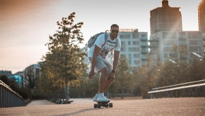 Riding on the new board